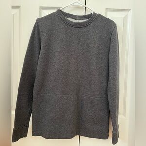 Lululemon Crew Neck Side Zip Kangaroo Pocket Pullover Sz 4 P2P 20 EUC